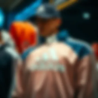 Stylish display of Adidas apparel featuring diverse logo variations