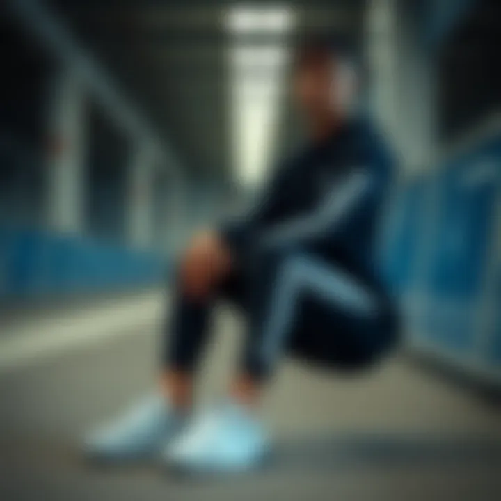 Adidas Falcon displayed with various outfit combinations