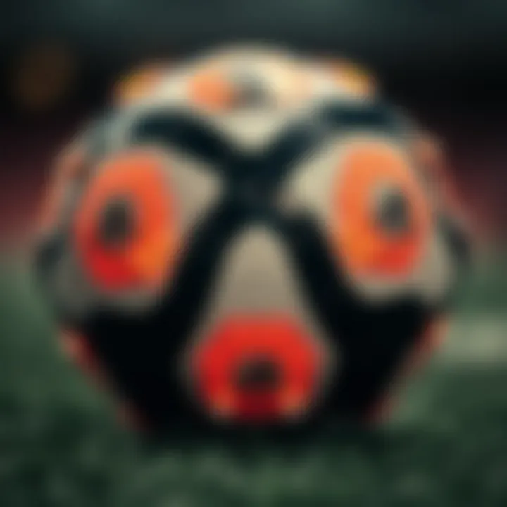 A close-up shot of the innovative technology in an Adidas football