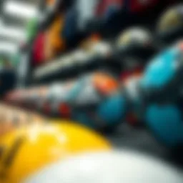 High-quality Adidas footballs displayed in a sports store