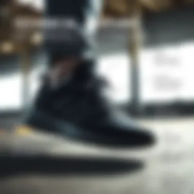 Technical features of Adidas footwear displayed in an infographic