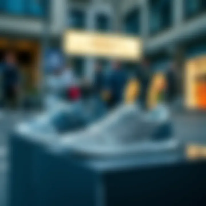 Adidas Forum Parley sneakers on display in an urban setting