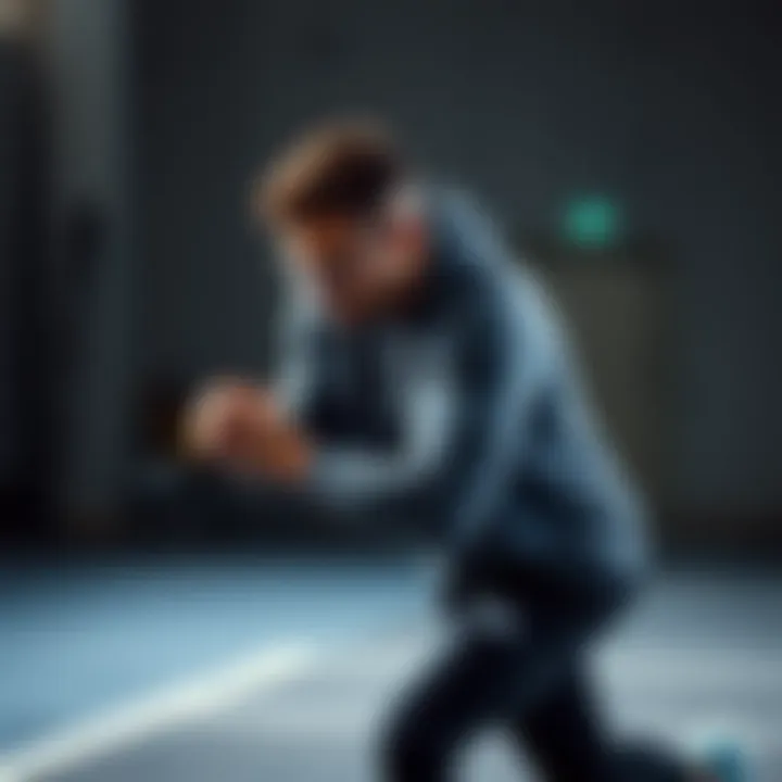 Athlete wearing adidas Ghosted 4 during an intense training session