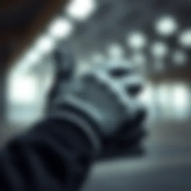 Close-up view of Adidas gloves showcasing their unique design and craftsmanship.