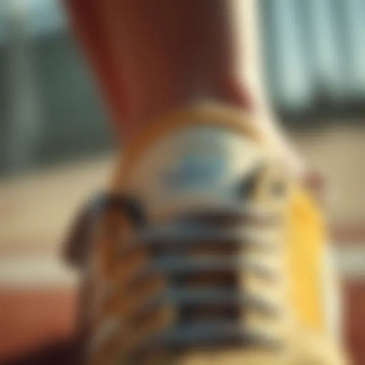 Close-up of Adidas Grand Court sneaker detailing