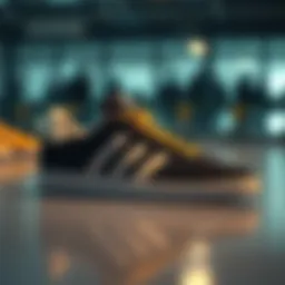Stylish Adidas Grand Court sneakers on a sleek surface