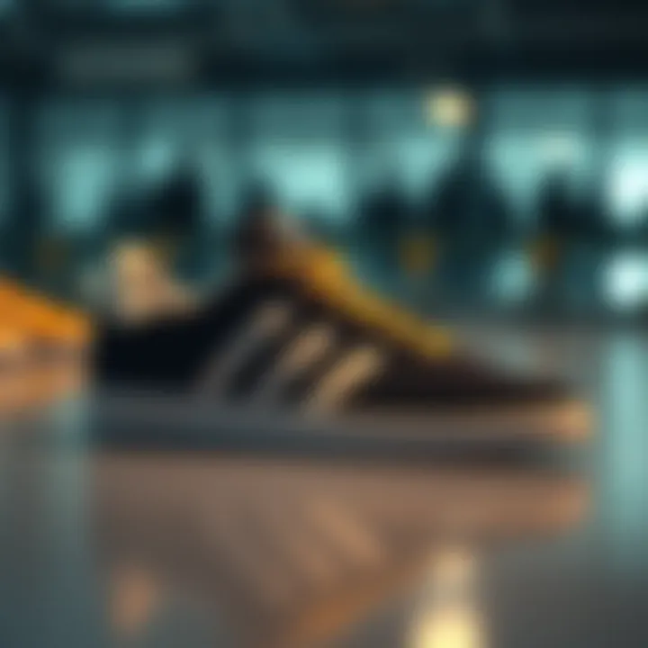 Stylish Adidas Grand Court sneakers on a sleek surface