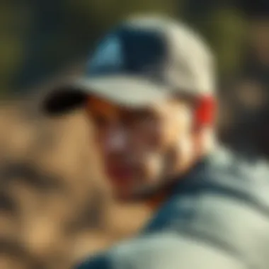 Athlete wearing Adidas cap during outdoor activity