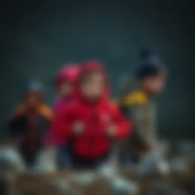 Children enjoying outdoor activities in Adidas jackets
