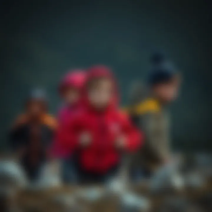 Children enjoying outdoor activities in Adidas jackets