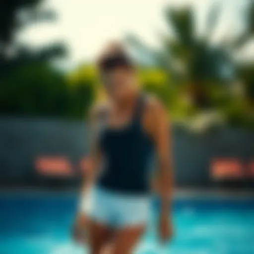 Elegant swimwear design showcasing flexibility and style