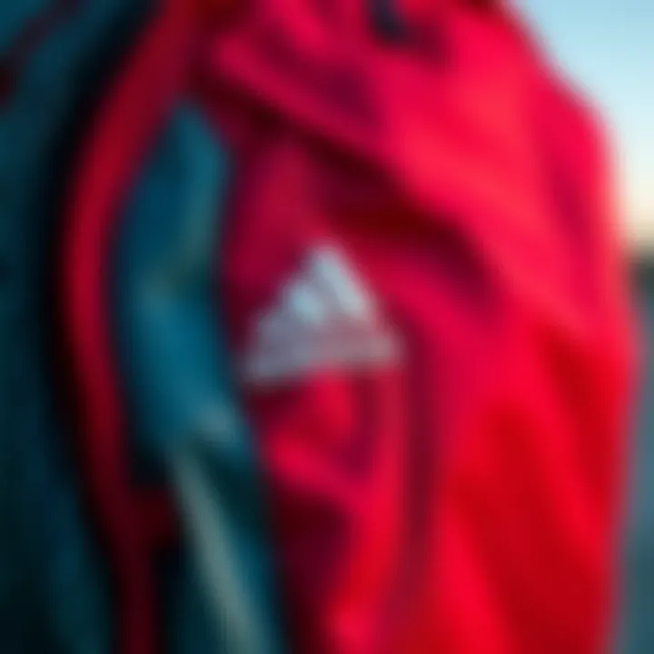 Close-up of the material quality of the Adidas Power V backpack