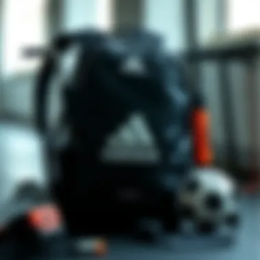 Stylish arrangement of Adidas Power V backpack with sports gear