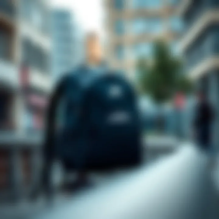 Adidas Power V backpack in an urban environment