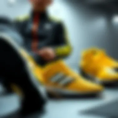 Stylish arrangement of Adidas Predator Edge.3 boots with matching sportswear showcasing a complete look.