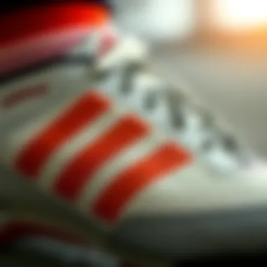 Close-up of technical features of Adidas Predator shoes