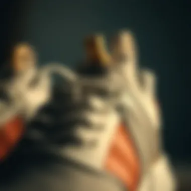 Close-up of Adidas shoe materials and craftsmanship