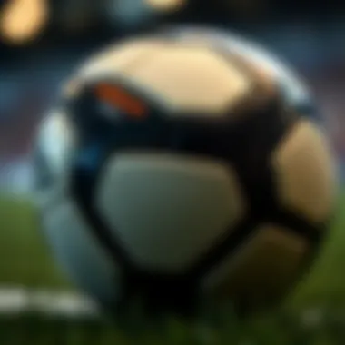 Unique Design Elements of Adidas Soccer Balls Close-up of an original Adidas soccer ball showcasing its unique design elements