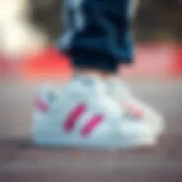 Adidas Superstar children's shoes showcasing design elements