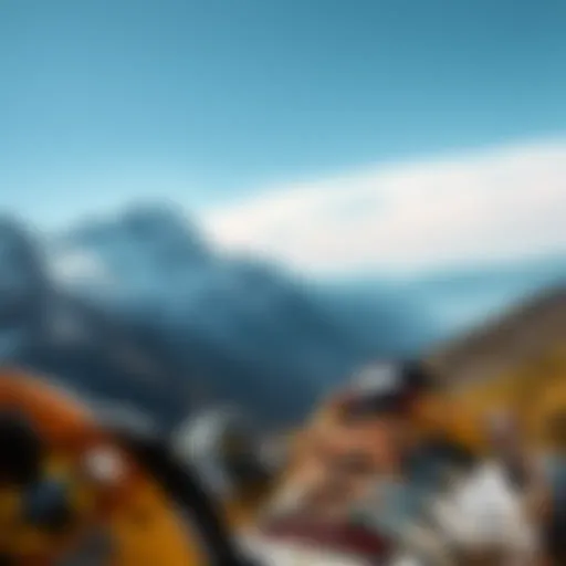 Stunning view of a mountain landscape with hiking trails