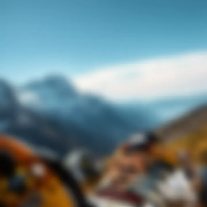 Stunning view of a mountain landscape with hiking trails