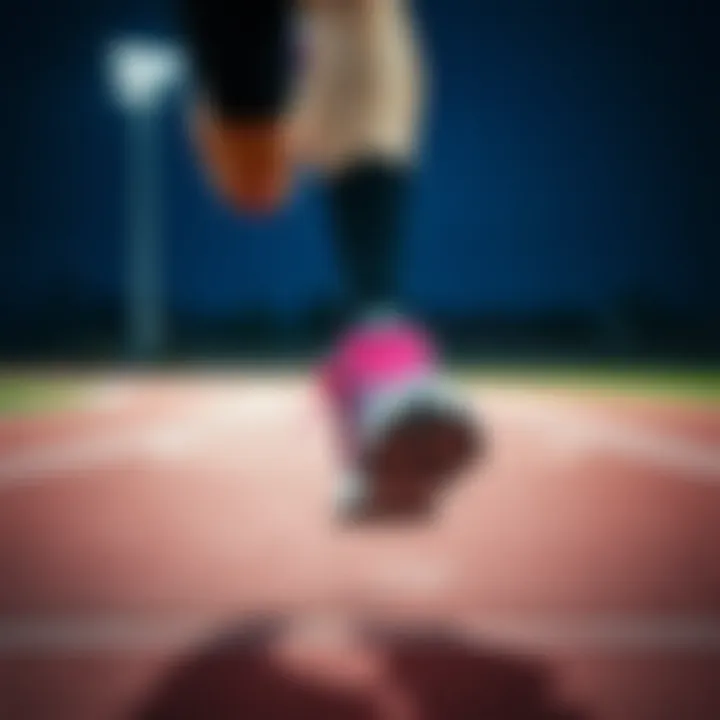 Adidas Vultrun M in action on a running track