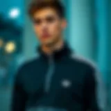 Stylish Adidas zip-up top paired with modern athletic wear