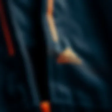 Detail of technical fabric used in Adidas zip-up top