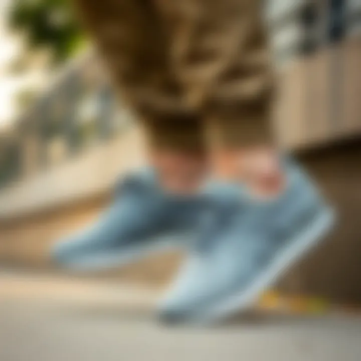 Asics grey sneakers styled with casual wear