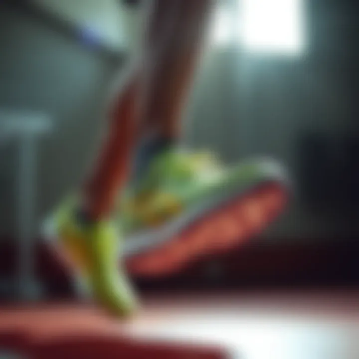 Athlete demonstrating proper footwear fit