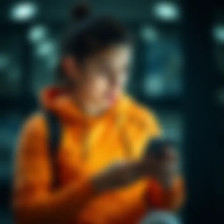 An athlete using their phone to shop for sportswear online