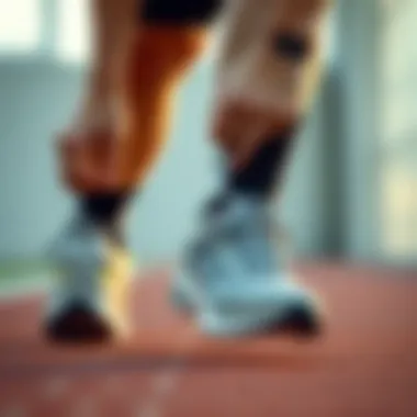 Athlete demonstrating proper sports shoe usage