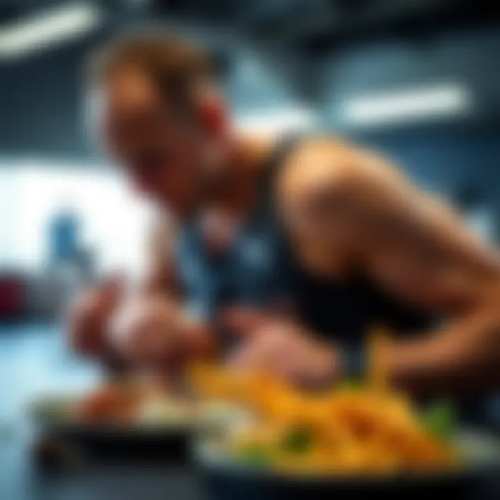 Athletes consuming glycogen-rich meals