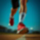 Dynamic athlete showcasing performance in sports footwear
