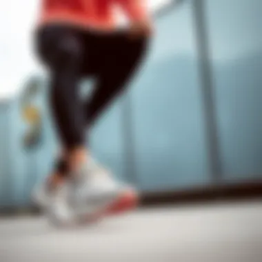 Trendy sports outfit complemented by versatile footwear