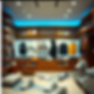 Shoe store interior showcasing various styles