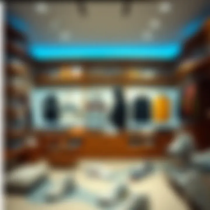 Shoe store interior showcasing various styles