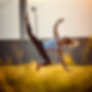 Individual practicing yoga for flexibility and strength