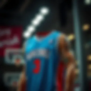 Stylish basketball jersey showcasing modern aesthetics