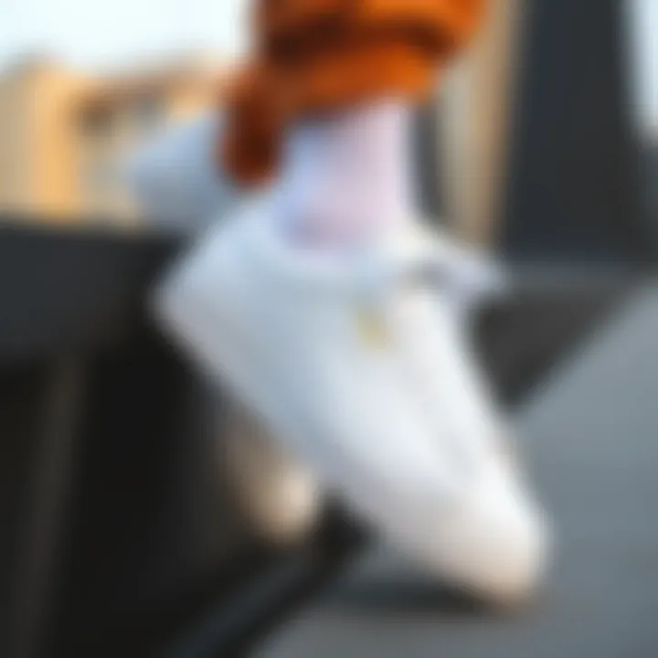 Various outfit styles paired with white Puma shoes