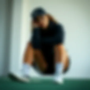 Trendy outfit featuring white sport socks as a fashion statement