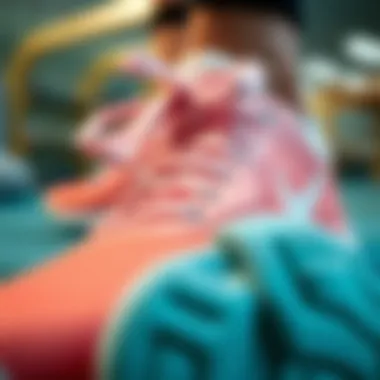 A close-up of eco-friendly materials used in footwear production