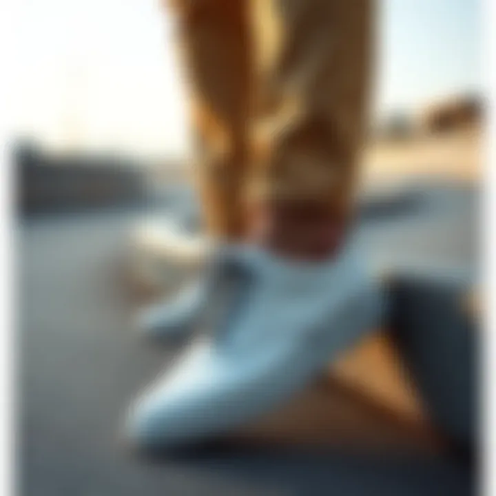 Elegant blazer shoes paired with casual attire