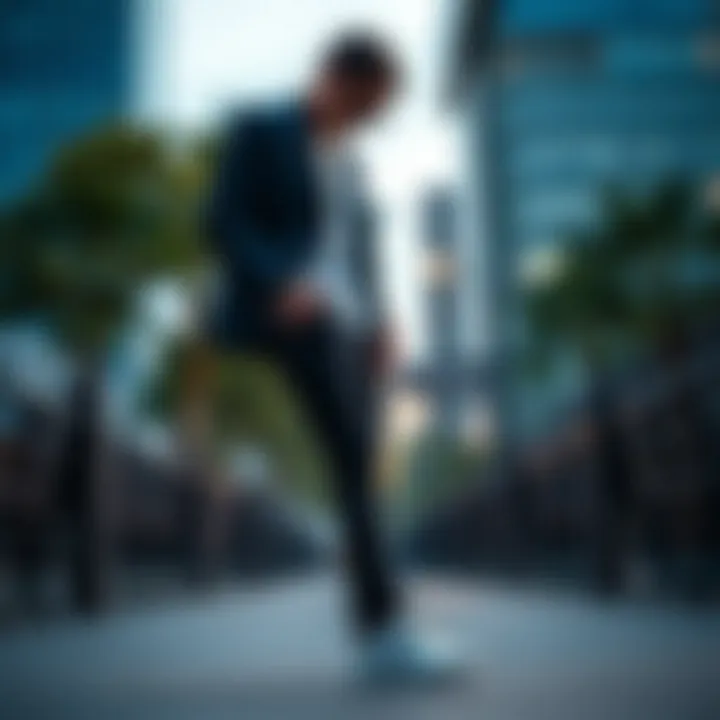 Fashionable outfit complemented by stylish blazer shoes