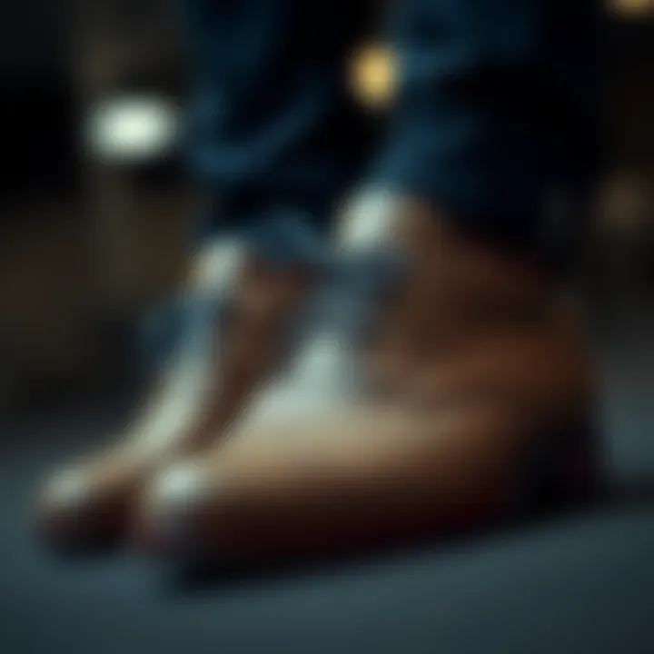 Close-up of blazer shoes showcasing quality craftsmanship