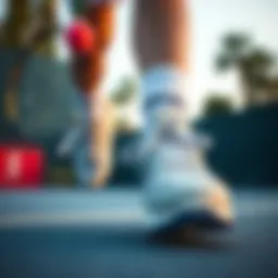 Child playing tennis wearing proper footwear
