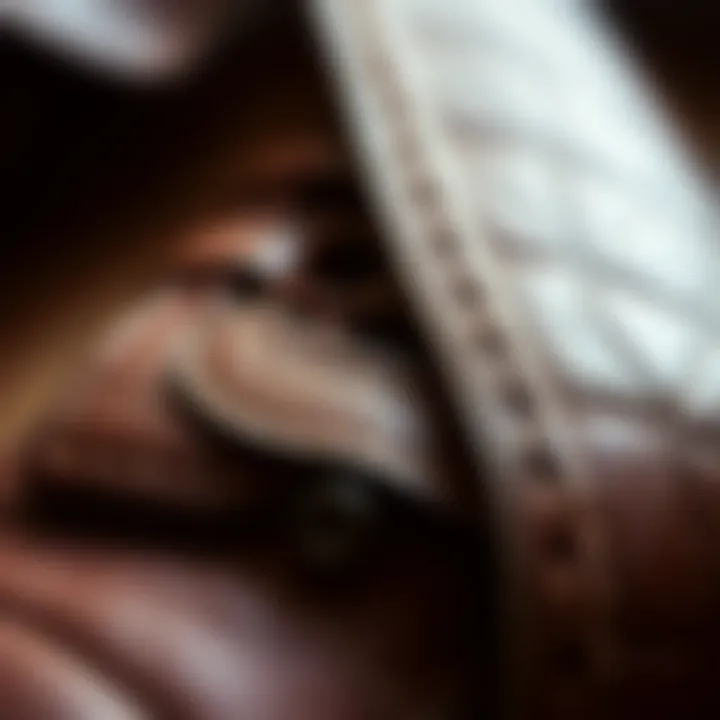 Close-up of high-quality leather showcasing texture and durability.