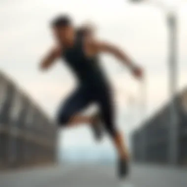 Dynamic athlete showcasing the benefits of compression wear in action