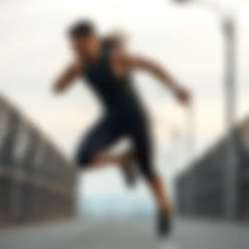 Dynamic athlete showcasing the benefits of compression wear in action