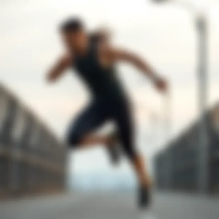 Dynamic athlete showcasing the benefits of compression wear in action